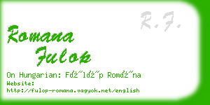 romana fulop business card